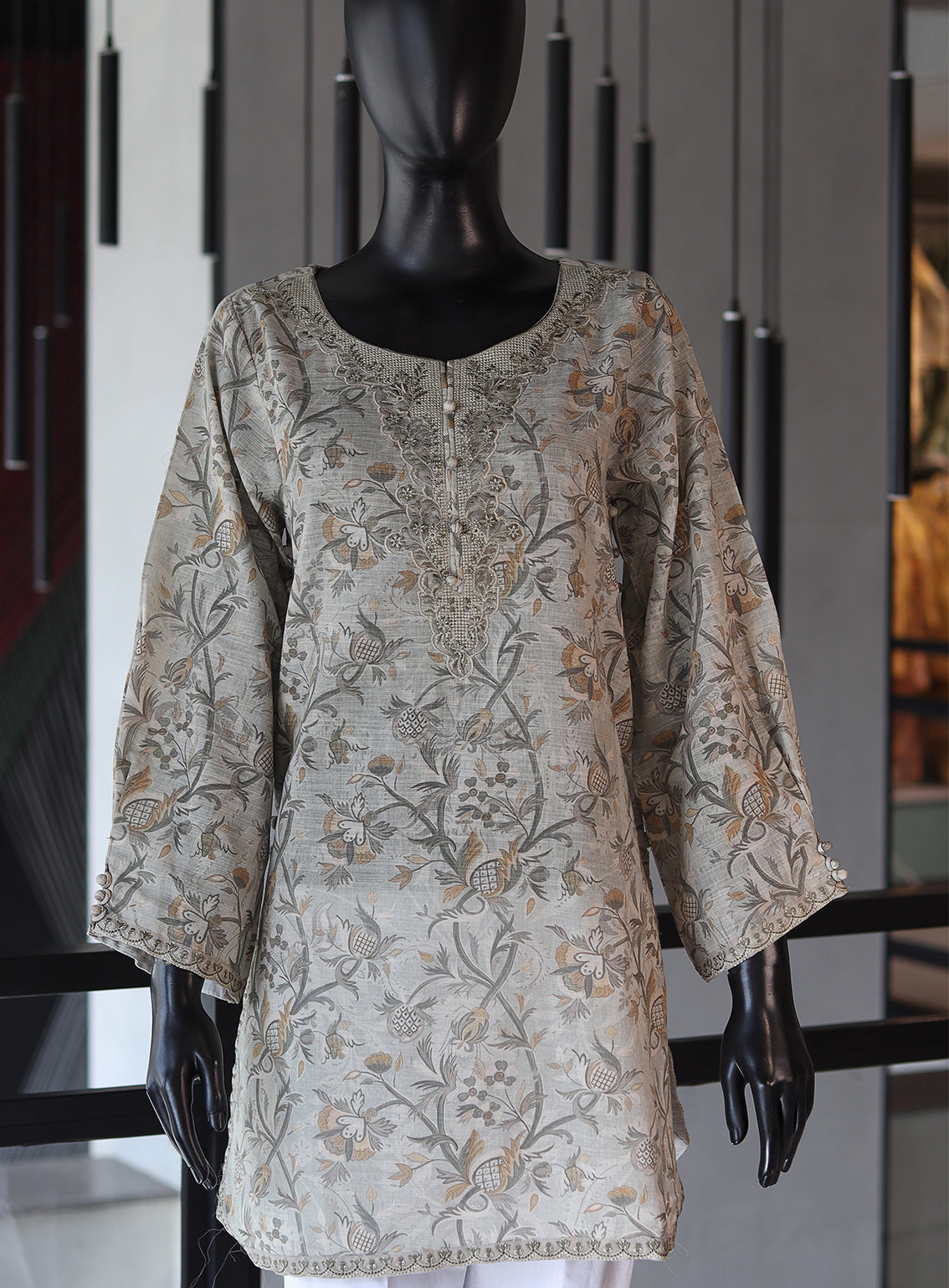 Dhanak Embroidered Lawn Stitched Kurti - DK24EL D-0612 Dhanak Embroidered Lawn Stitched Kurti - DK24EL D-0612