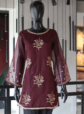 Dhanak Embroidered Lawn Stitched Kurti - DK24EL D-1621