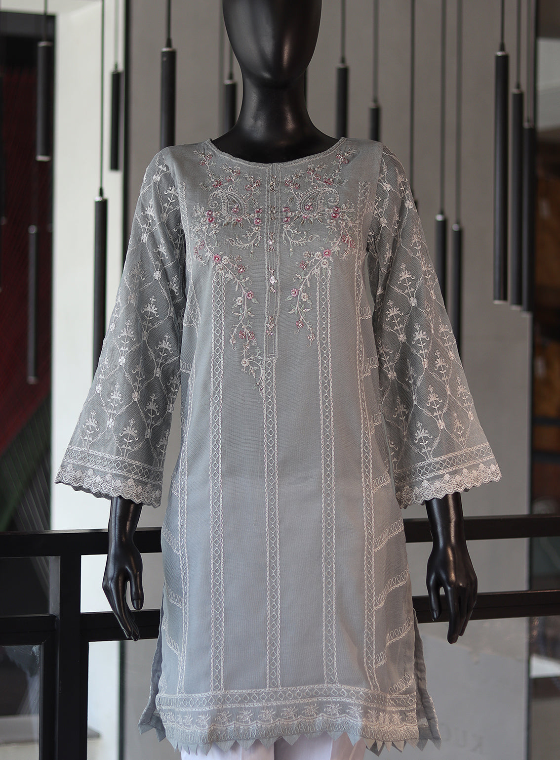 Dhanak Embroidered Lawn Kurti Stitched Suit - DK24EL D-1661 Dhanak Embroidered Lawn Kurti Stitched Suit - DK24EL D-1661