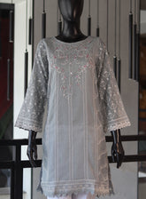 Dhanak Embroidered Lawn Kurti Stitched Suit - DK24EL D-1661