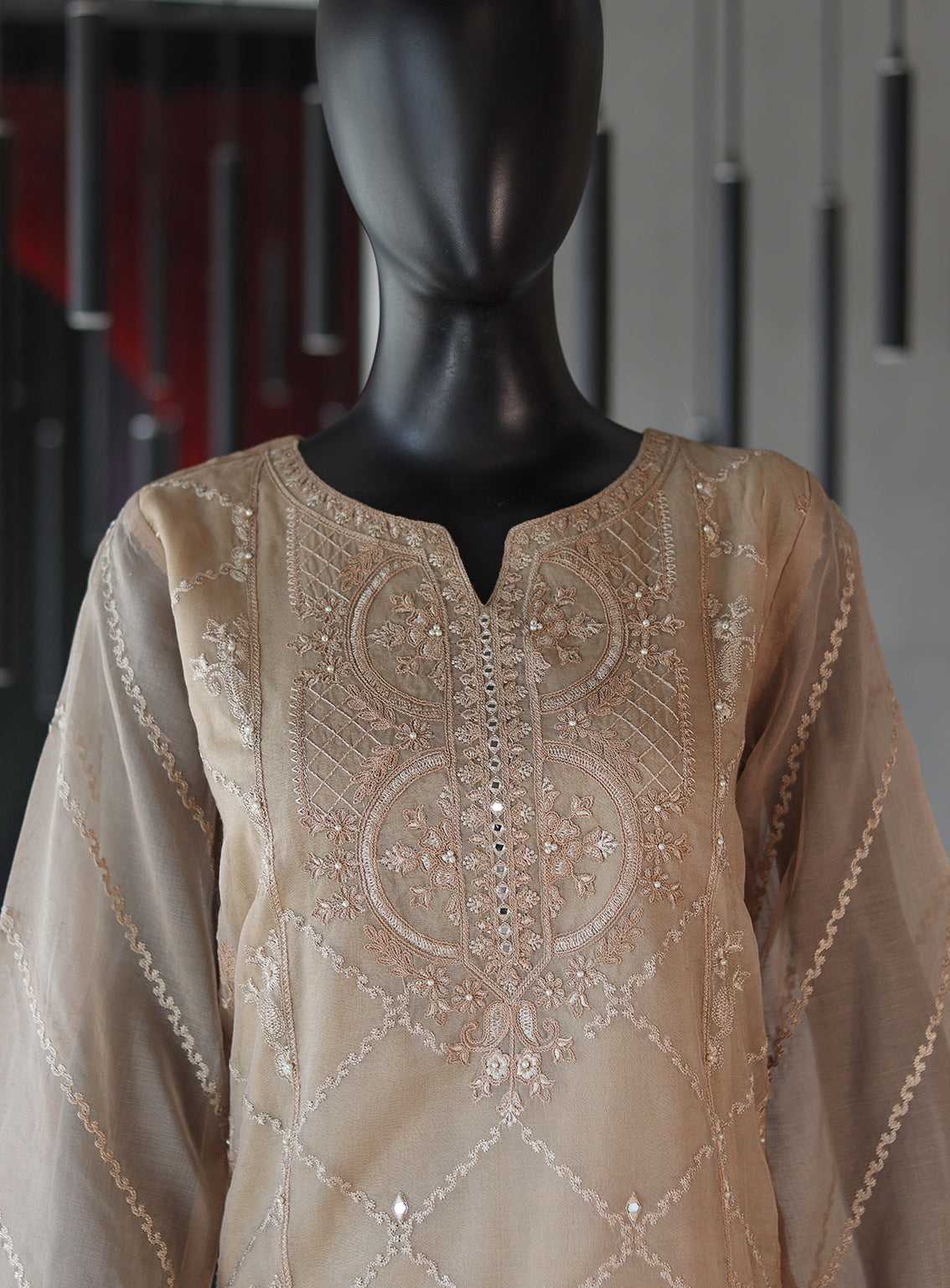 Dhanak Embroidered Lawn Kurti Stitched Suit - DK24EL D-1672 Dhanak Embroidered Lawn Kurti Stitched Suit - DK24EL D-1672