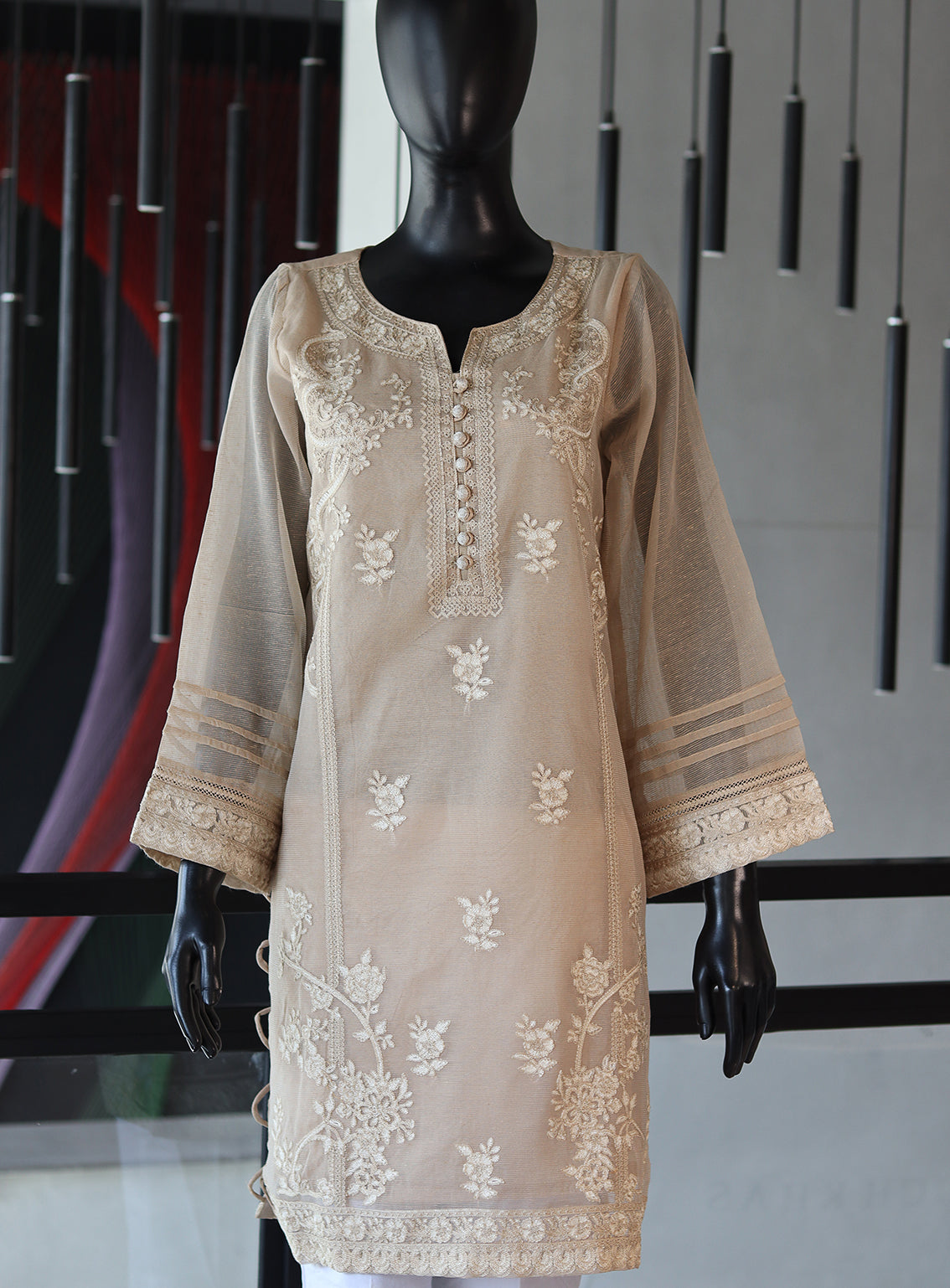 Dhanak Embroidered Lawn Kurti Stitched Suit - DK24EL D-1746 Dhanak Embroidered Lawn Kurti Stitched Suit - DK24EL D-1746