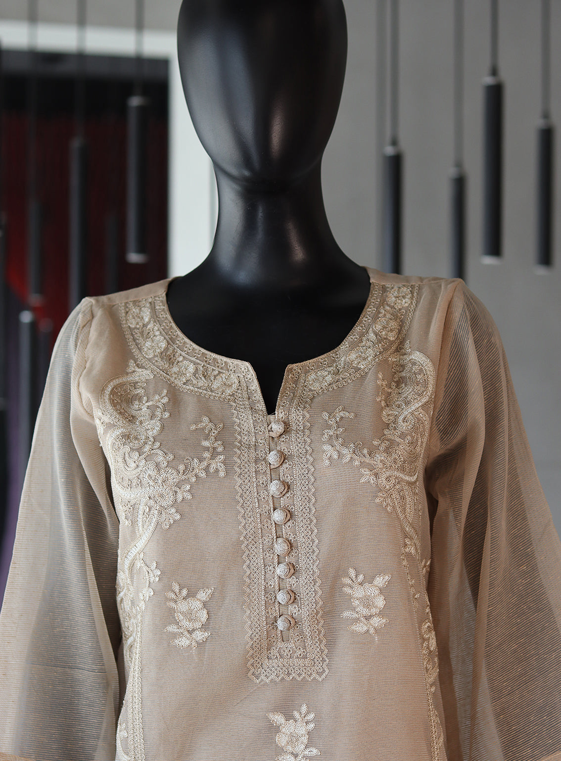 Dhanak Embroidered Lawn Kurti Stitched Suit - DK24EL D-1746 Dhanak Embroidered Lawn Kurti Stitched Suit - DK24EL D-1746