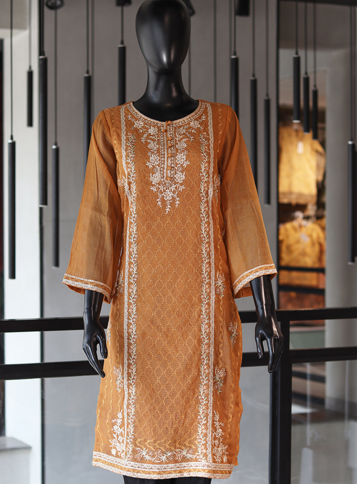 Dhanak Embroidered Lawn Stitched Kurti - DK24EL D-1755 Dhanak Embroidered Lawn Stitched Kurti - DK24EL D-1755