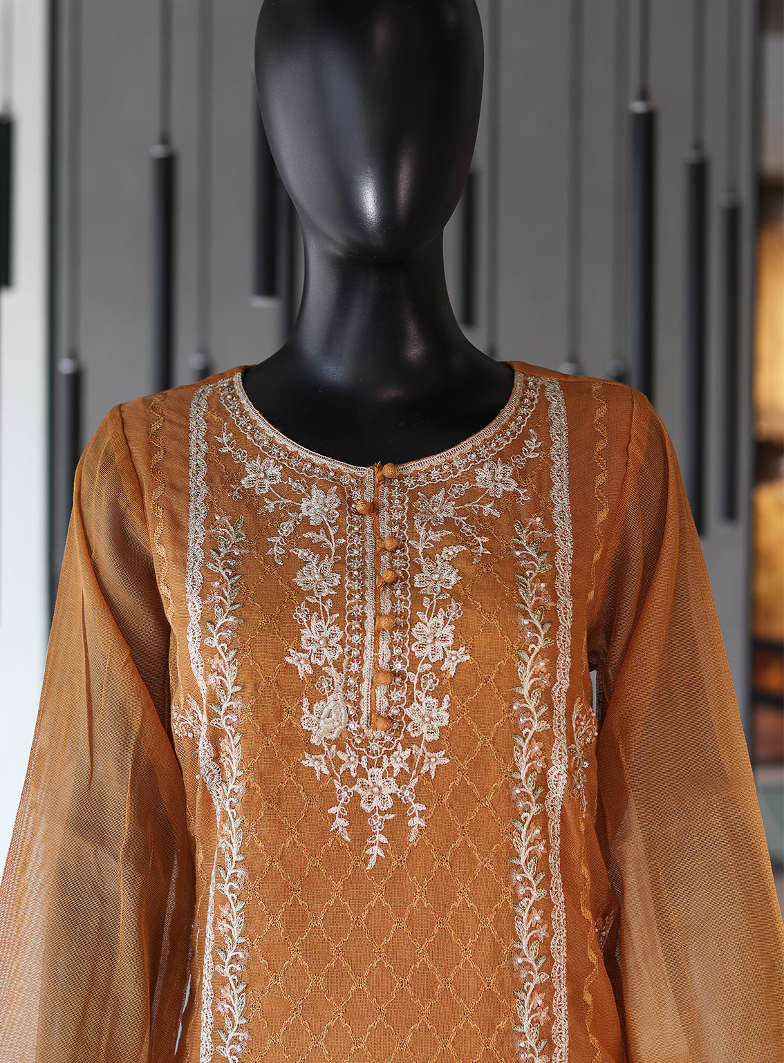 Dhanak Embroidered Lawn Stitched Kurti - DK24EL D-1755 Dhanak Embroidered Lawn Stitched Kurti - DK24EL D-1755