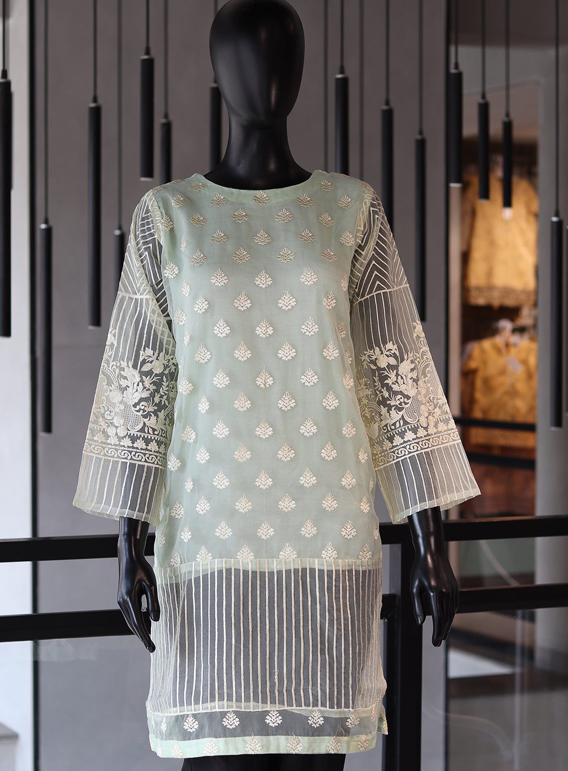 Dhanak Embroidered Lawn Stitched Kurti - DK24EL D-1835 Dhanak Embroidered Lawn Stitched Kurti - DK24EL D-1835