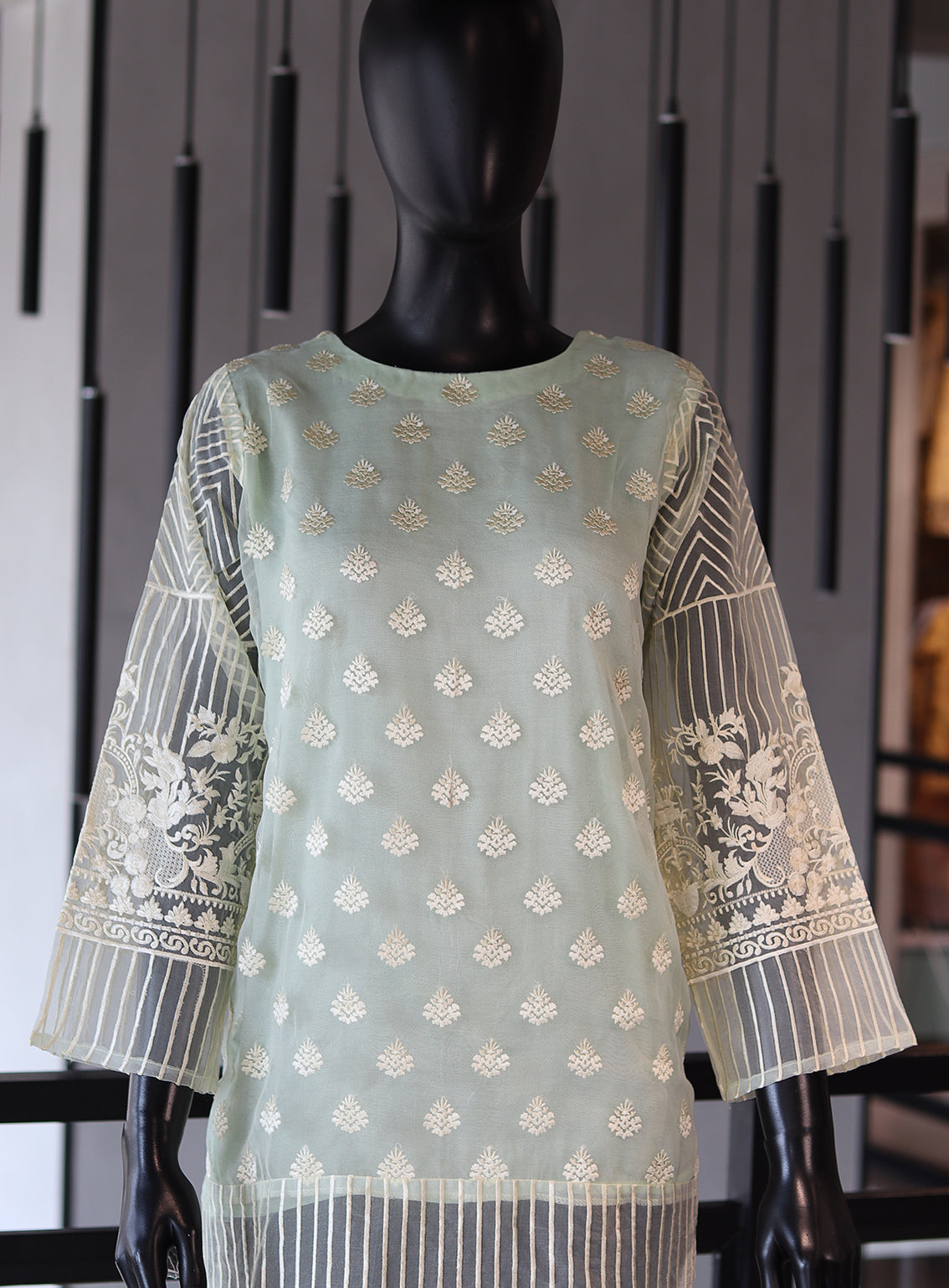 Dhanak Embroidered Lawn Stitched Kurti - DK24EL D-1835 Dhanak Embroidered Lawn Stitched Kurti - DK24EL D-1835