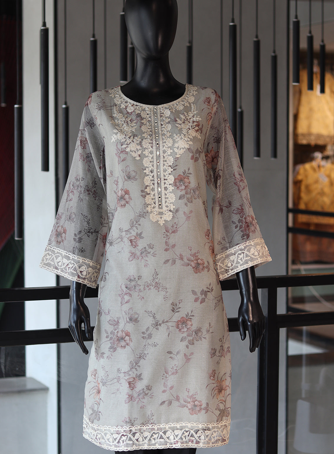 Dhanak Embroidered Lawn Stitched Kurti - DK24EL D-1843 Dhanak Embroidered Lawn Stitched Kurti - DK24EL D-1843