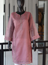 Dhanak Embroidered Lawn Stitched Kurti - DK24EL D-1867