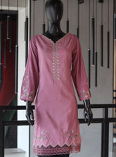 Dhanak Embroidered Lawn Stitched Kurti - DK24EL D-2068MV