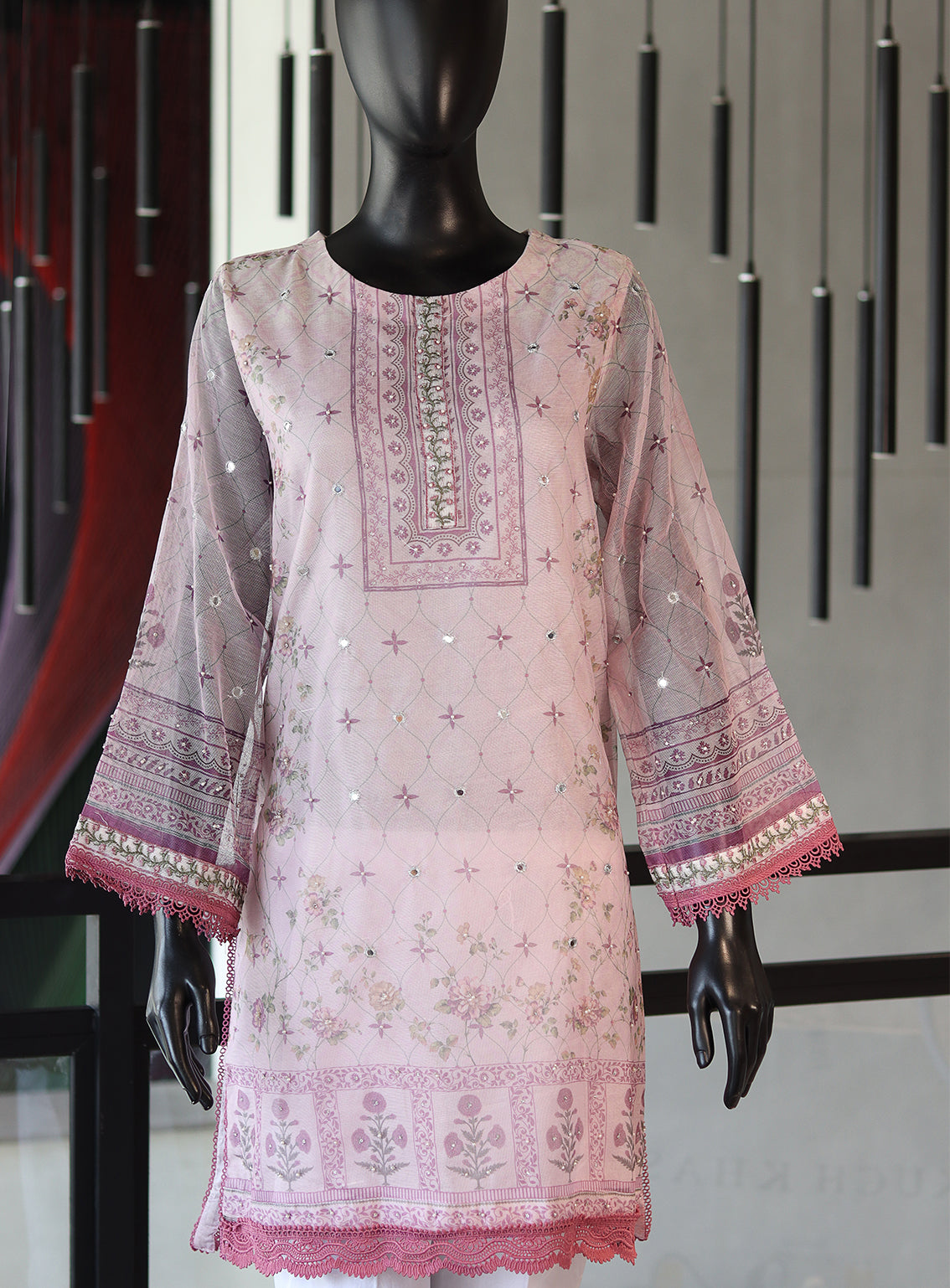 Dhanak Embroidered Lawn Kurti Stitched Suit - DK24EL D-2087 Dhanak Embroidered Lawn Kurti Stitched Suit - DK24EL D-2087