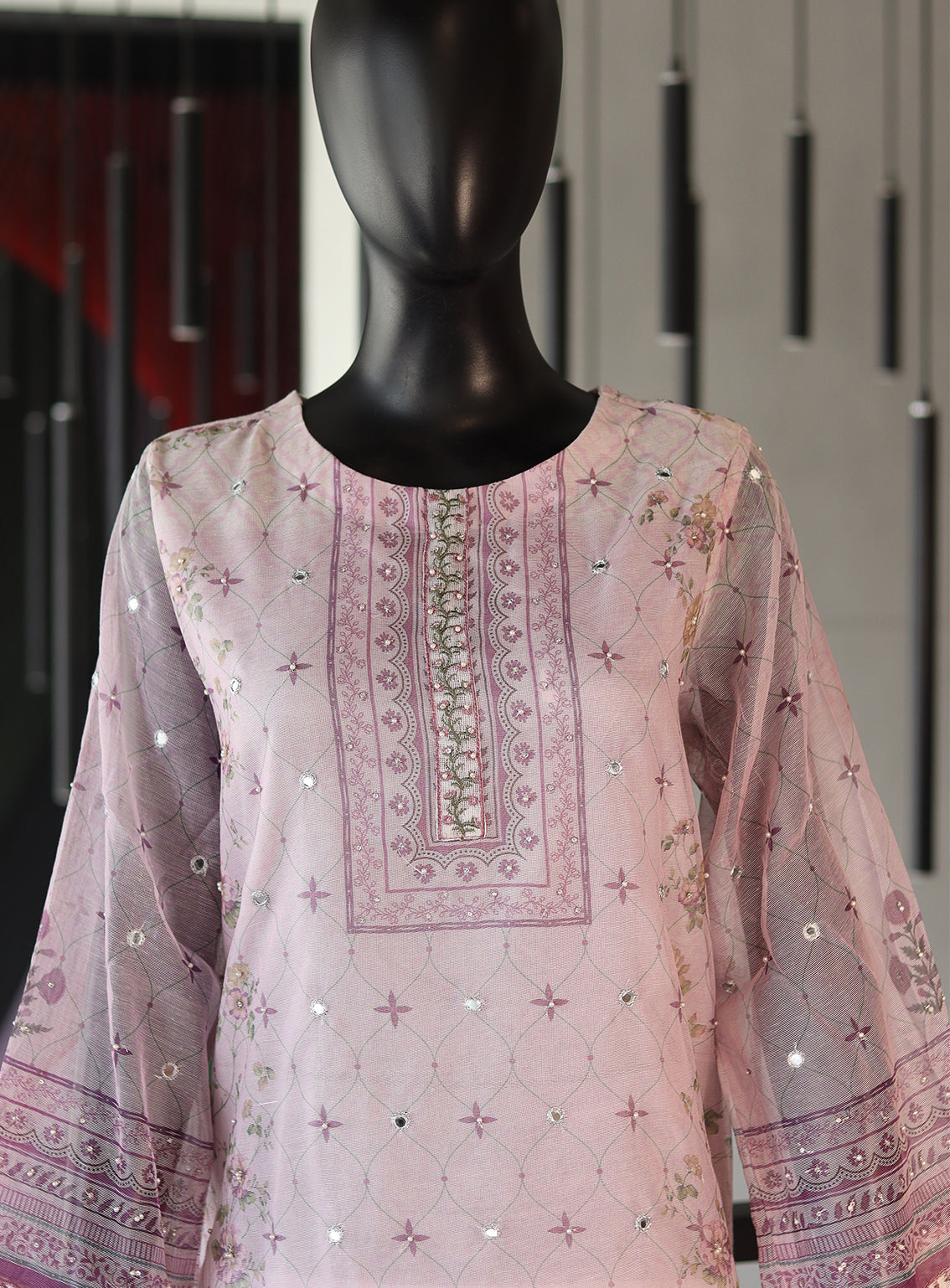 Dhanak Embroidered Lawn Kurti Stitched Suit - DK24EL D-2087 Dhanak Embroidered Lawn Kurti Stitched Suit - DK24EL D-2087