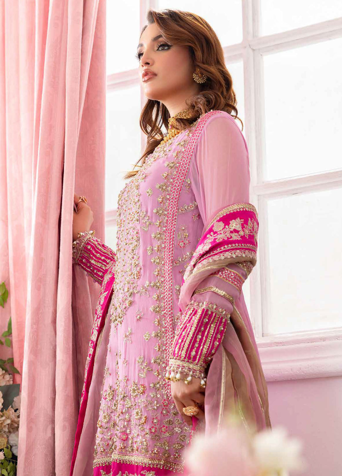 Diamond Dust By Charizma Embroidered Chiffon 4 Piece Unstitched Suit CH25DDV1 DD5-01 Diamond Dust By Charizma Embroidered Chiffon 4 Piece Unstitched Suit CH25DDV1 DD5-01