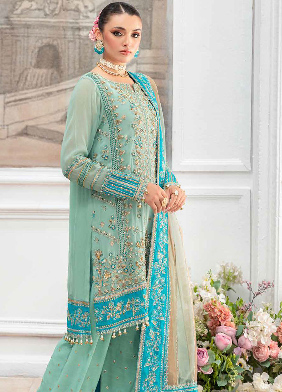 Diamond Dust By Charizma Embroidered Chiffon 4 Piece Unstitched Suit CH25DDV1 DD5-04 Diamond Dust By Charizma Embroidered Chiffon 4 Piece Unstitched Suit CH25DDV1 DD5-04