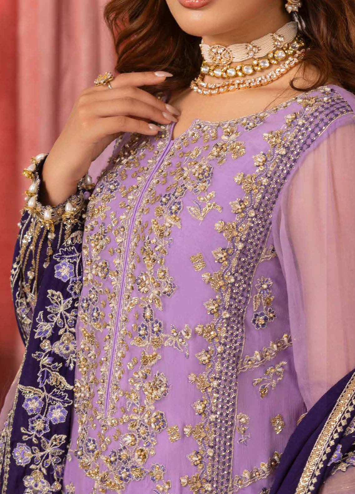 Diamond Dust By Charizma Embroidered Chiffon 4 Piece Unstitched Suit CH25DDV1 DD5-05 Diamond Dust By Charizma Embroidered Chiffon 4 Piece Unstitched Suit CH25DDV1 DD5-05