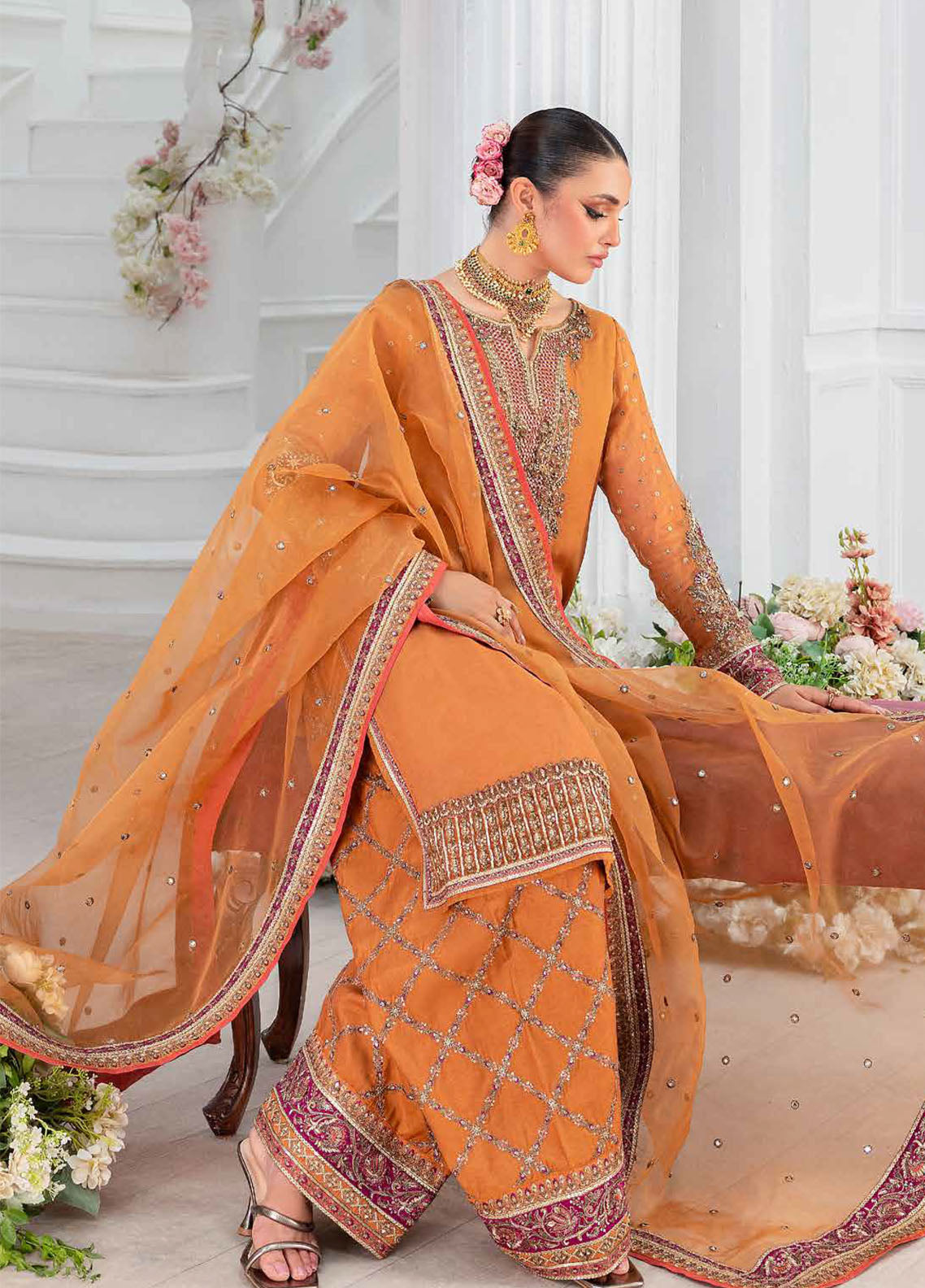 Diamond Dust By Charizma Embroidered Chiffon 4 Piece Unstitched Suit CH25DDV1 DD5-06 Diamond Dust By Charizma Embroidered Chiffon 4 Piece Unstitched Suit CH25DDV1 DD5-06