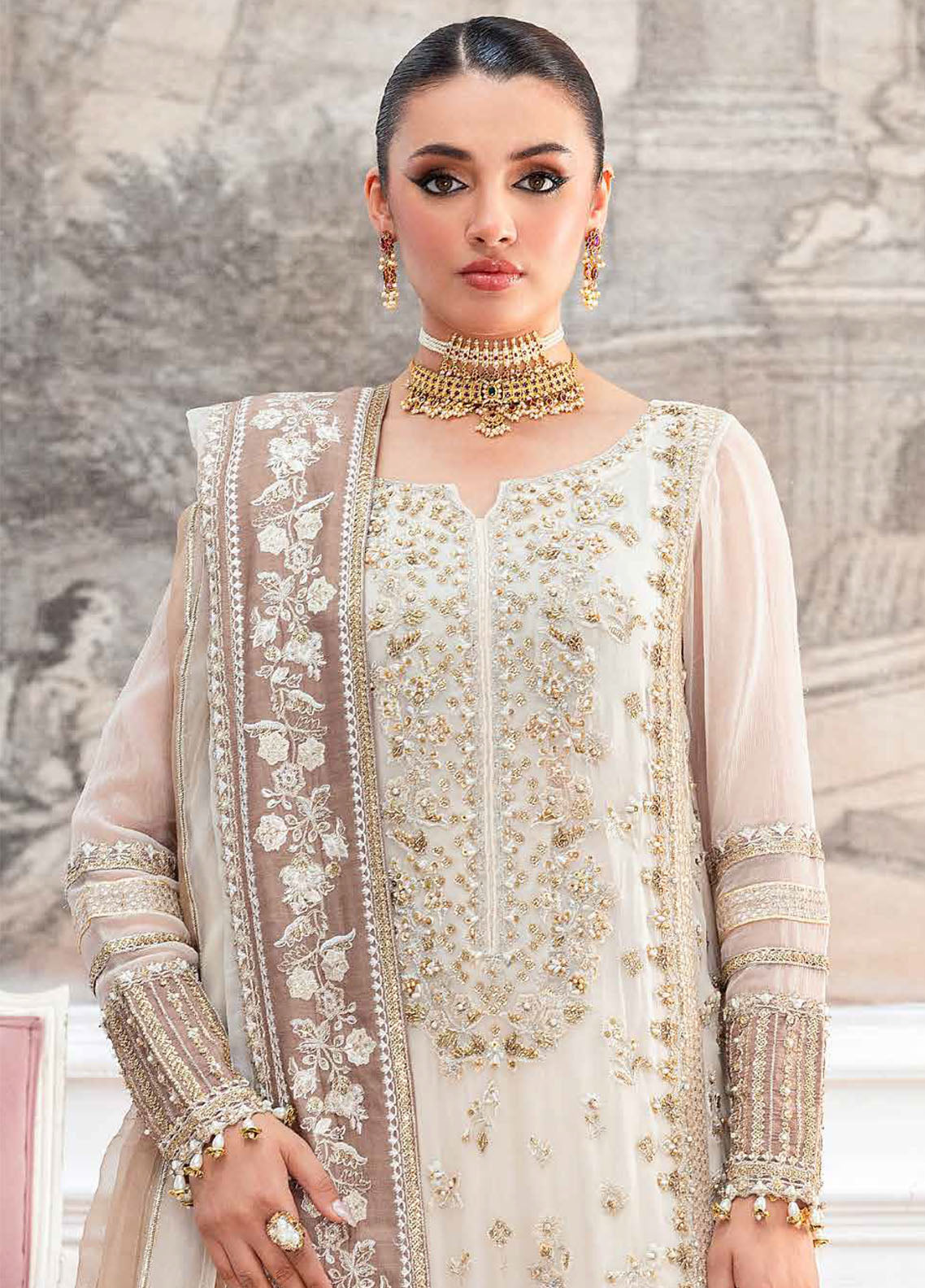 Diamond Dust By Charizma Embroidered Chiffon 4 Piece Unstitched Suit CH25DDV1 DD5-07 Diamond Dust By Charizma Embroidered Chiffon 4 Piece Unstitched Suit CH25DDV1 DD5-07