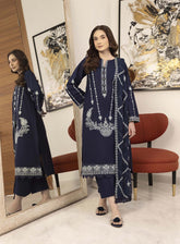 Dilkash By Humdum Embroidered Lawn 3 Piece Unstitched Suit HD25DEL D-02