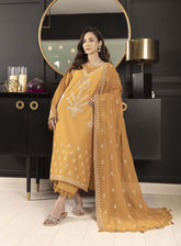 Dilkash By Humdum Embroidered Lawn 3 Piece Unstitched Suit HD25DEL D-03