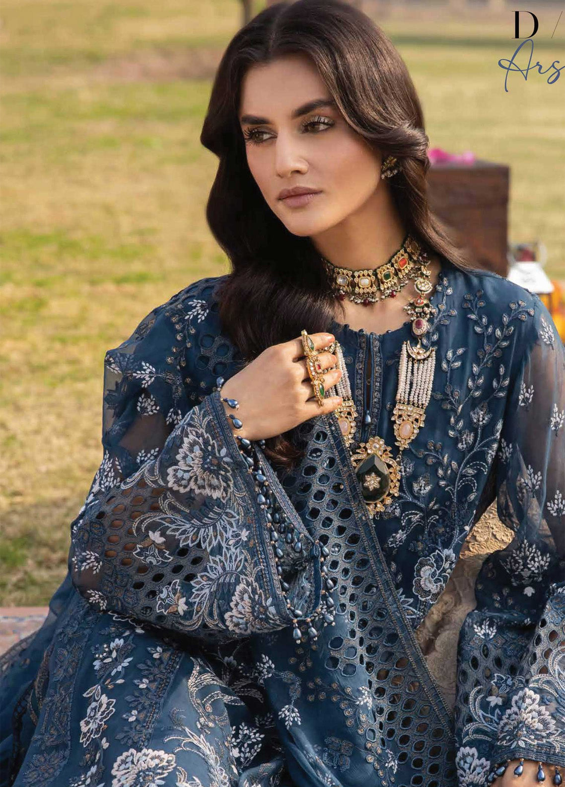 Dilkash By Lavish Premium Embroidered Chiffon 3 Piece Unstitched Suit LP25D D-03 ARGENIC Dilkash By Lavish Premium Embroidered Chiffon 3 Piece Unstitched Suit LP25D D-03 ARGENIC