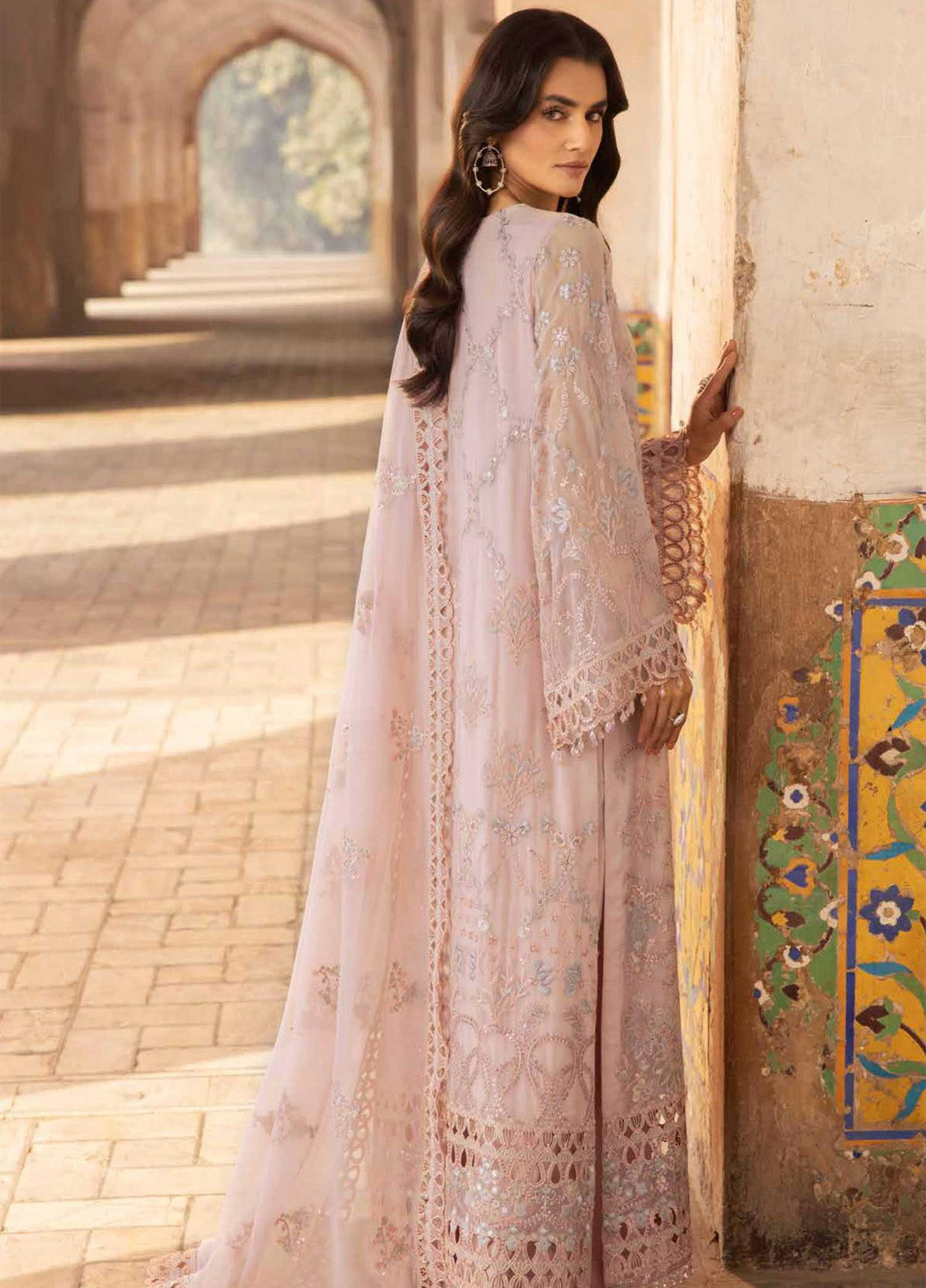 Dilkash By Lavish Premium Embroidered Chiffon 3 Piece Unstitched Suit LP25D D-08 CHILAEN PINK Dilkash By Lavish Premium Embroidered Chiffon 3 Piece Unstitched Suit LP25D D-08 CHILAEN PINK