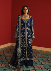 Divani By Afrozeh Embroidered Raw Silk 3 Piece Unstitched Suit AF25D D-06 MAHREEN