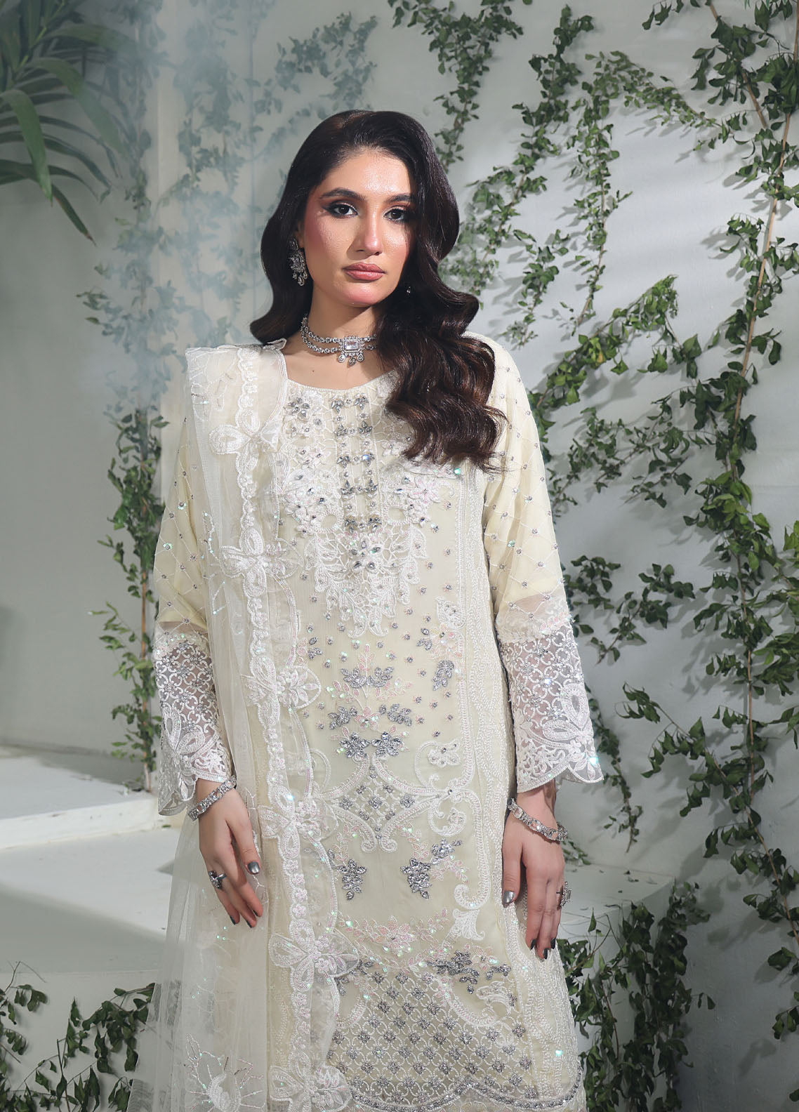 Dr. Formal By Schick Luxury Embroidered Chiffon 3 Piece Semi Stitched Suit SDH25DF EHE-03 Dr. Formal By Schick Luxury Embroidered Chiffon 3 Piece Semi Stitched Suit SDH25DF EHE-03