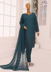 Dynasty By HZ Textile Chikankari Embroidered Lawn 3 Piece Unstitched Suit HZ24D DCE-04