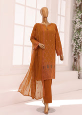 Dynasty By HZ Textile Chikankari Embroidered Lawn 3 Piece Unstitched Suit HZ24D DCE-05