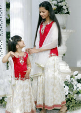 Eemans Fashion Fancy Chiffon Banarsi Stitched Suit EEF25K&G D-648-W&P