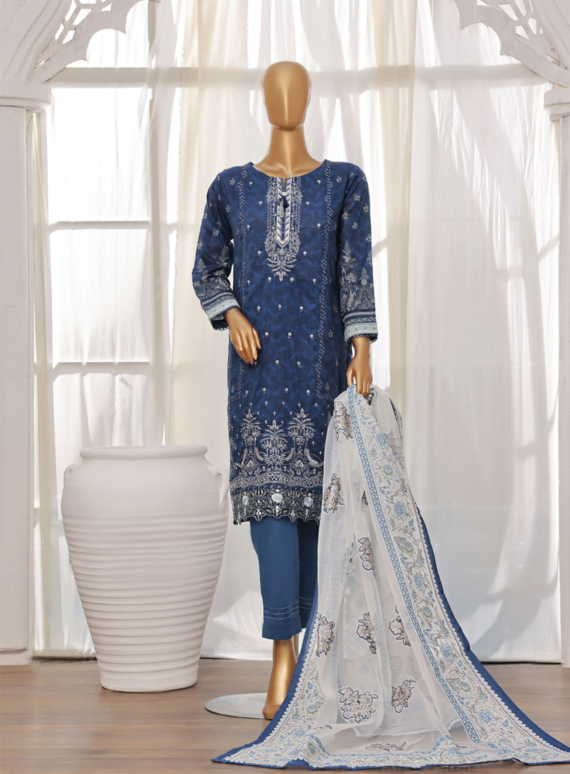 Eid Edit By HZ Textile Embroidered Lawn 3 Piece Stitched Suit HZ24EE D-406 Eid Edit By HZ Textile Embroidered Lawn 3 Piece Stitched Suit HZ24EE D-406