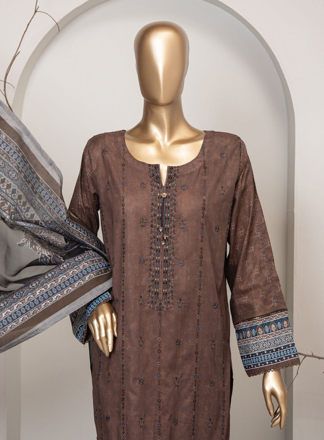 Eid Edit By HZ Textile Embroidered Lawn 3 Piece Stitched Suit HZ24EE D-410 Eid Edit By HZ Textile Embroidered Lawn 3 Piece Stitched Suit HZ24EE D-410