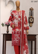 Eid Festive By HZ Textile Embroidered Lawn 3 Piece Unstitched Suit HZ25F EF-1007