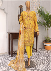 Eid Festive By HZ Textile Embroidered Lawn 3 Piece Unstitched Suit HZ25F EF-1009