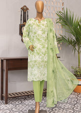 Eid Festive By HZ Textile Embroidered Lawn 3 Piece Unstitched Suit HZ25F EF-1010