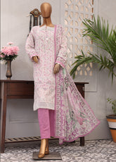Eid Festive By HZ Textile Embroidered Lawn 3 Piece Unstitched Suit HZ25F EF-1011