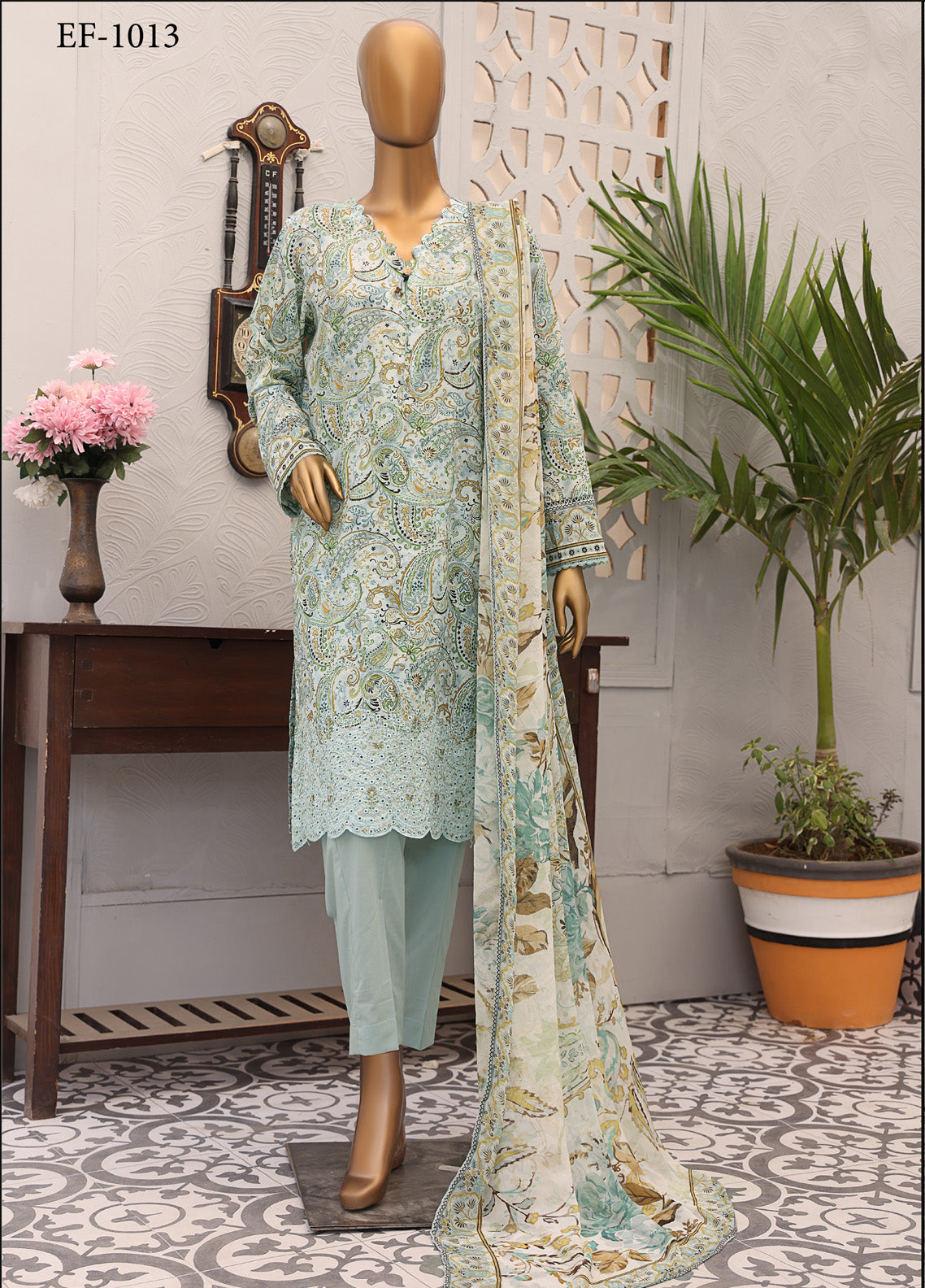 Eid Festive By HZ Textile Embroidered Lawn 3 Piece Unstitched Suit HZ25F EF-1013 Eid Festive By HZ Textile Embroidered Lawn 3 Piece Unstitched Suit HZ25F EF-1013