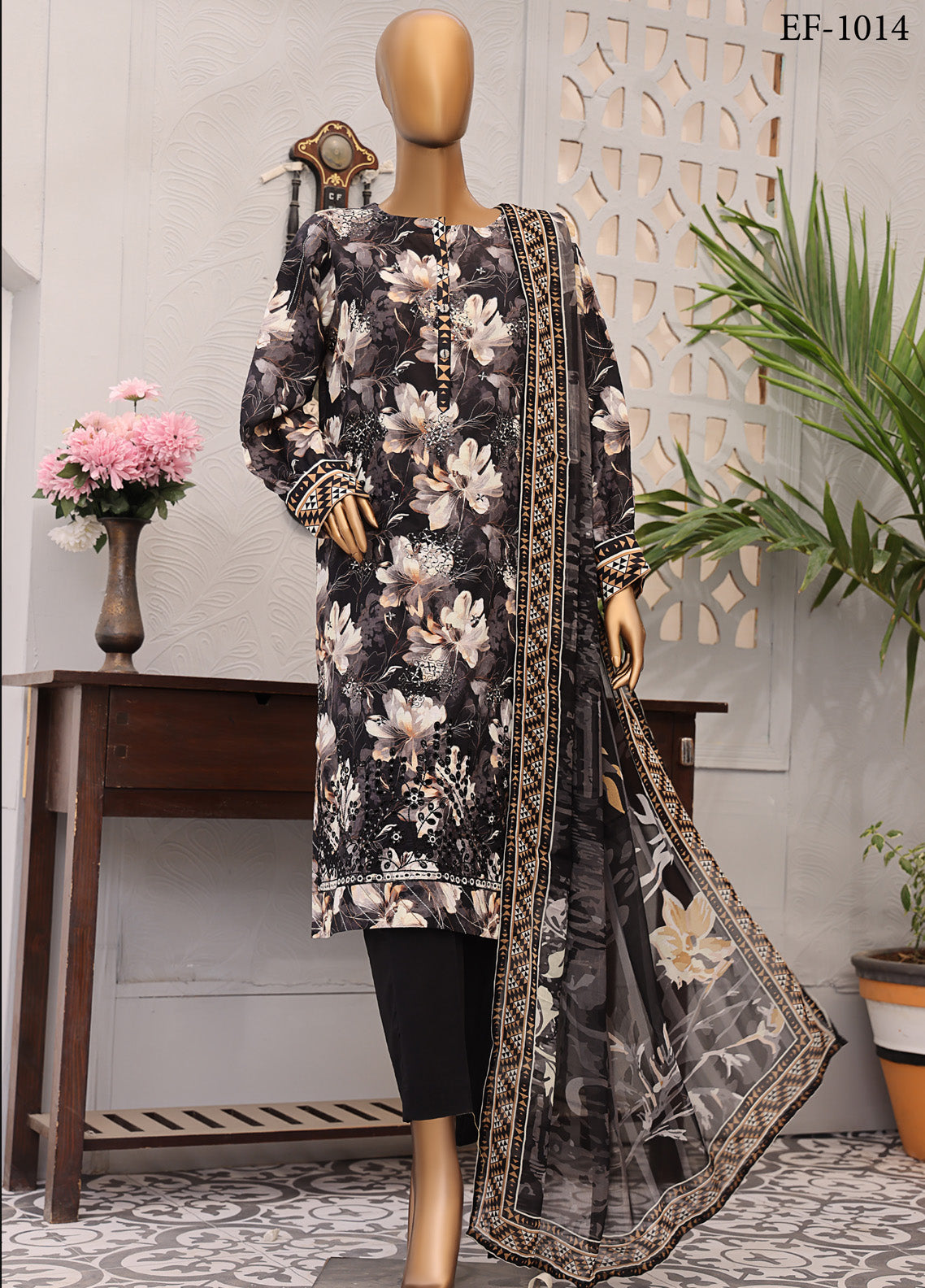 Eid Festive By HZ Textile Embroidered Lawn 3 Piece Unstitched Suit HZ25F EF-1014 Eid Festive By HZ Textile Embroidered Lawn 3 Piece Unstitched Suit HZ25F EF-1014