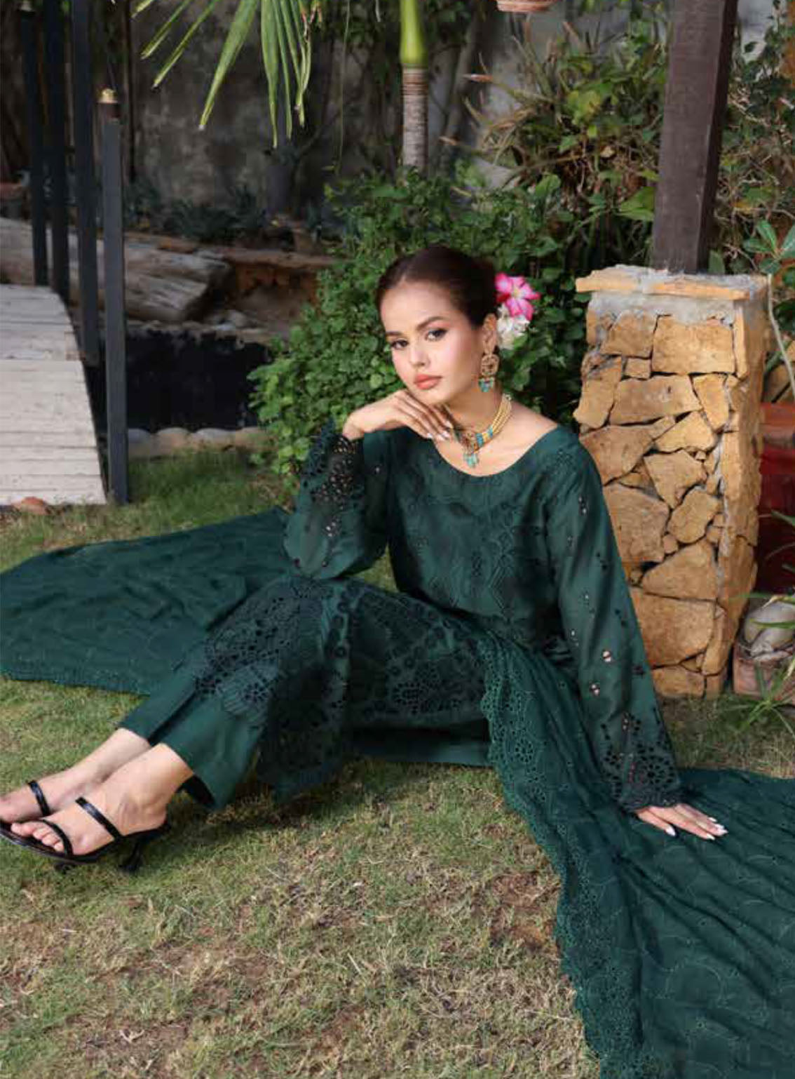 Eid Mubarak By Schick Luxury Embroidered Lawn 4 Piece Unstitched Suit SDH24EM LEL-03 Eid Mubarak By Schick Luxury Embroidered Lawn 4 Piece Unstitched Suit SDH24EM LEL-03