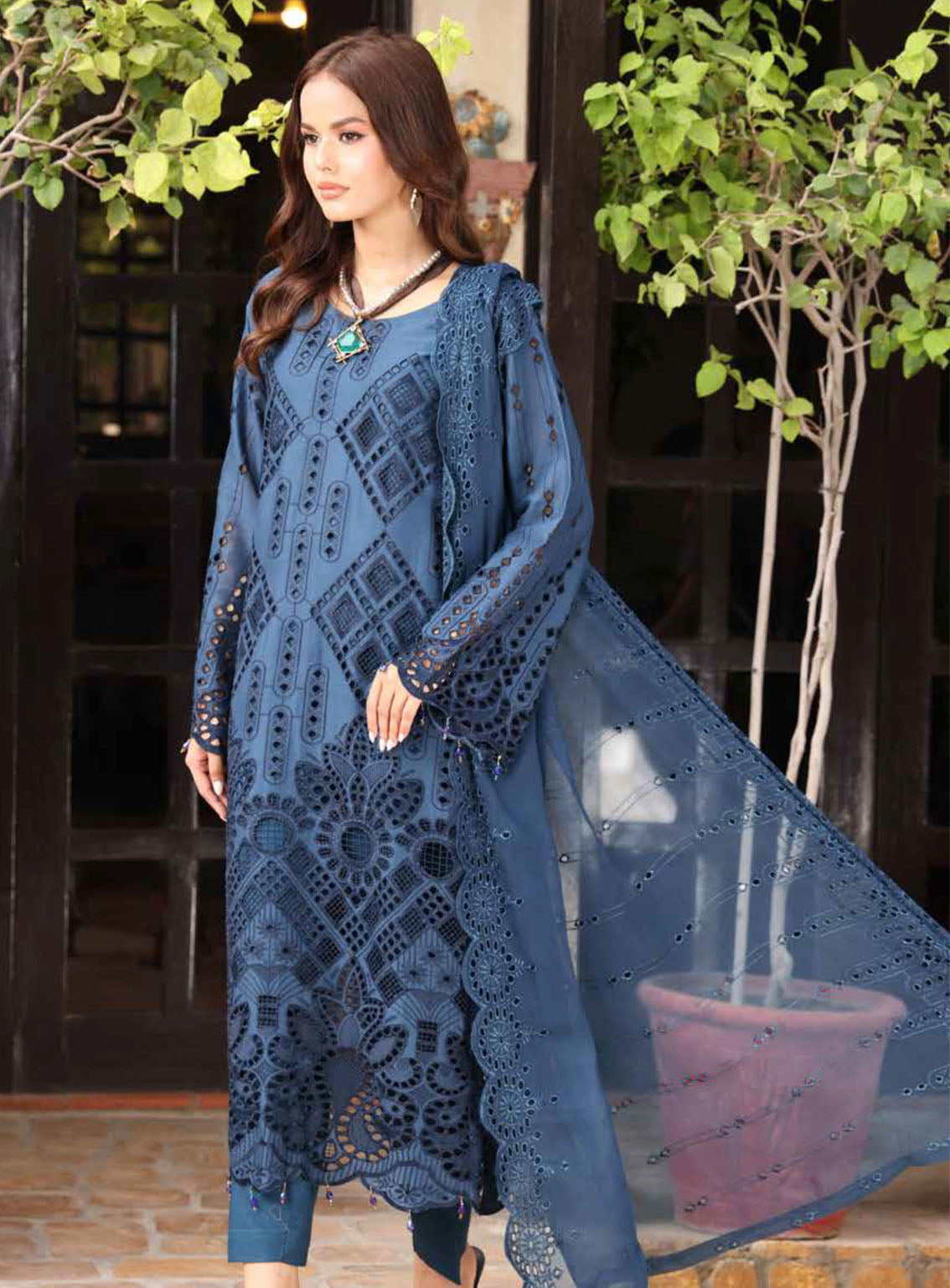Eid Mubarak By Schick Luxury Embroidered Lawn 4 Piece Unstitched Suit SDH24EM LEL-04 Eid Mubarak By Schick Luxury Embroidered Lawn 4 Piece Unstitched Suit SDH24EM LEL-04