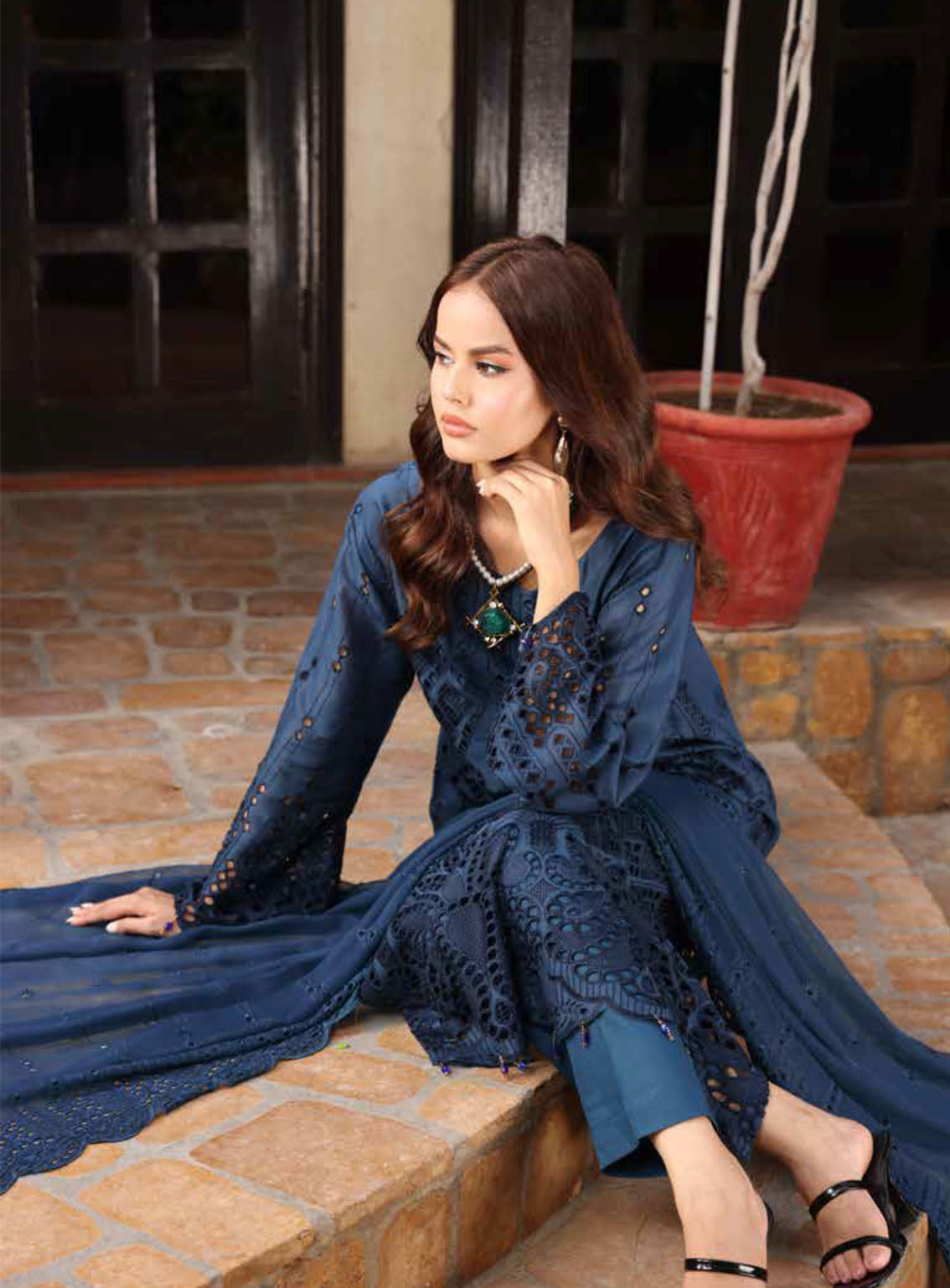 Eid Mubarak By Schick Luxury Embroidered Lawn 4 Piece Unstitched Suit SDH24EM LEL-04 Eid Mubarak By Schick Luxury Embroidered Lawn 4 Piece Unstitched Suit SDH24EM LEL-04