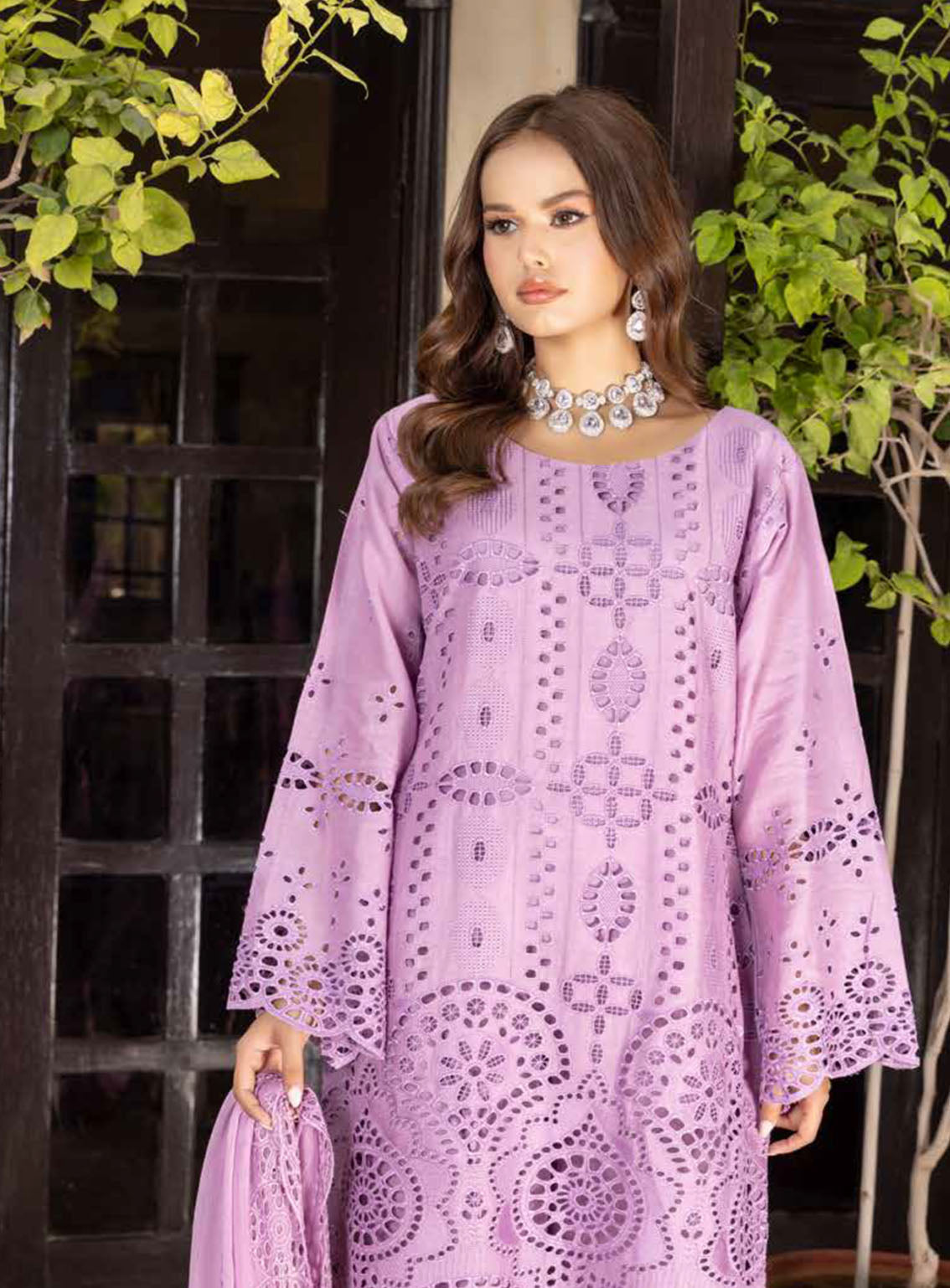 Eid Mubarak By Schick Luxury Embroidered Lawn 4 Piece Unstitched Suit SDH24EM LEL-08 Eid Mubarak By Schick Luxury Embroidered Lawn 4 Piece Unstitched Suit SDH24EM LEL-08