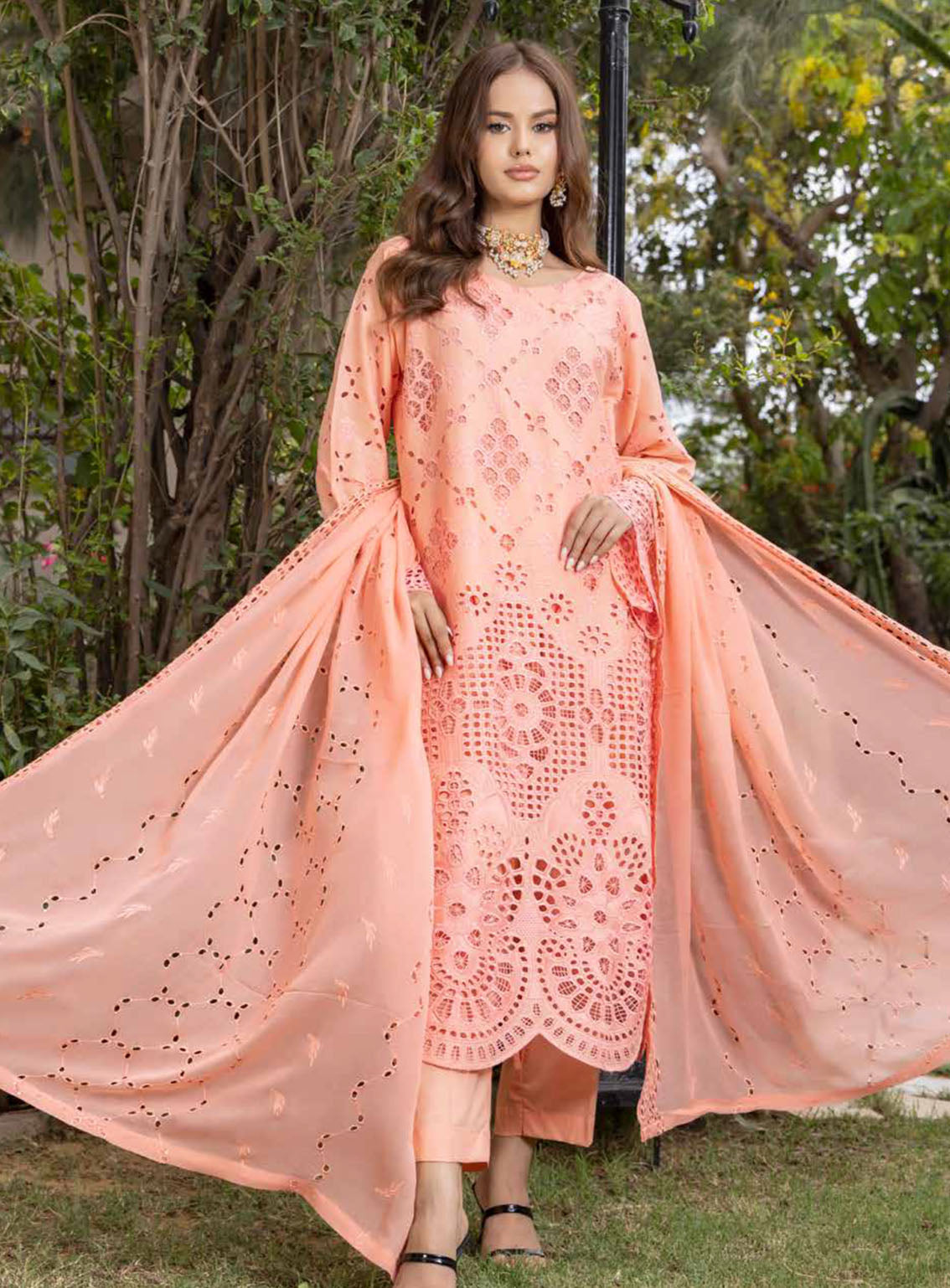 Eid Mubarak By Schick Luxury Embroidered Lawn 4 Piece Unstitched Suit SDH24EM LEL-09 Eid Mubarak By Schick Luxury Embroidered Lawn 4 Piece Unstitched Suit SDH24EM LEL-09