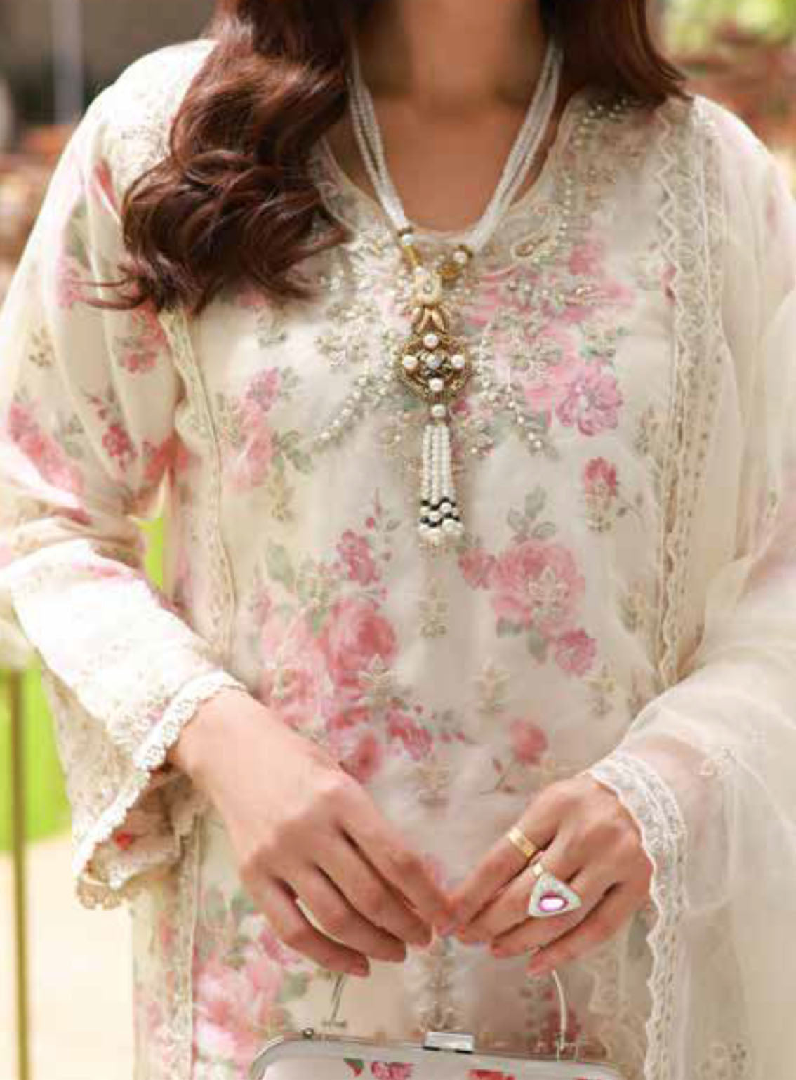 Elaf By Schick Luxury Embroidered Organza 3 Piece Semi Stitched Suit SDH24E LEO-04 Elaf By Schick Luxury Embroidered Organza 3 Piece Semi Stitched Suit SDH24E LEO-04