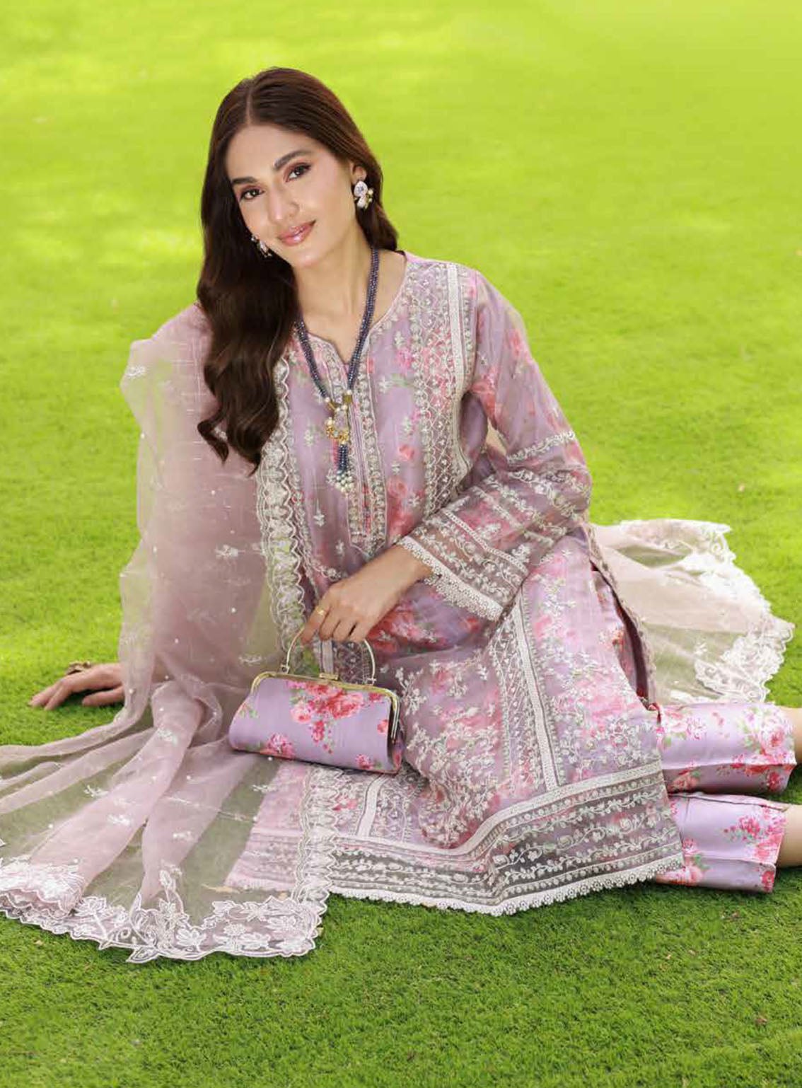 Elaf By Schick Luxury Embroidered Organza 3 Piece Semi Stitched Suit SDH24E LEO-05 Elaf By Schick Luxury Embroidered Organza 3 Piece Semi Stitched Suit SDH24E LEO-05