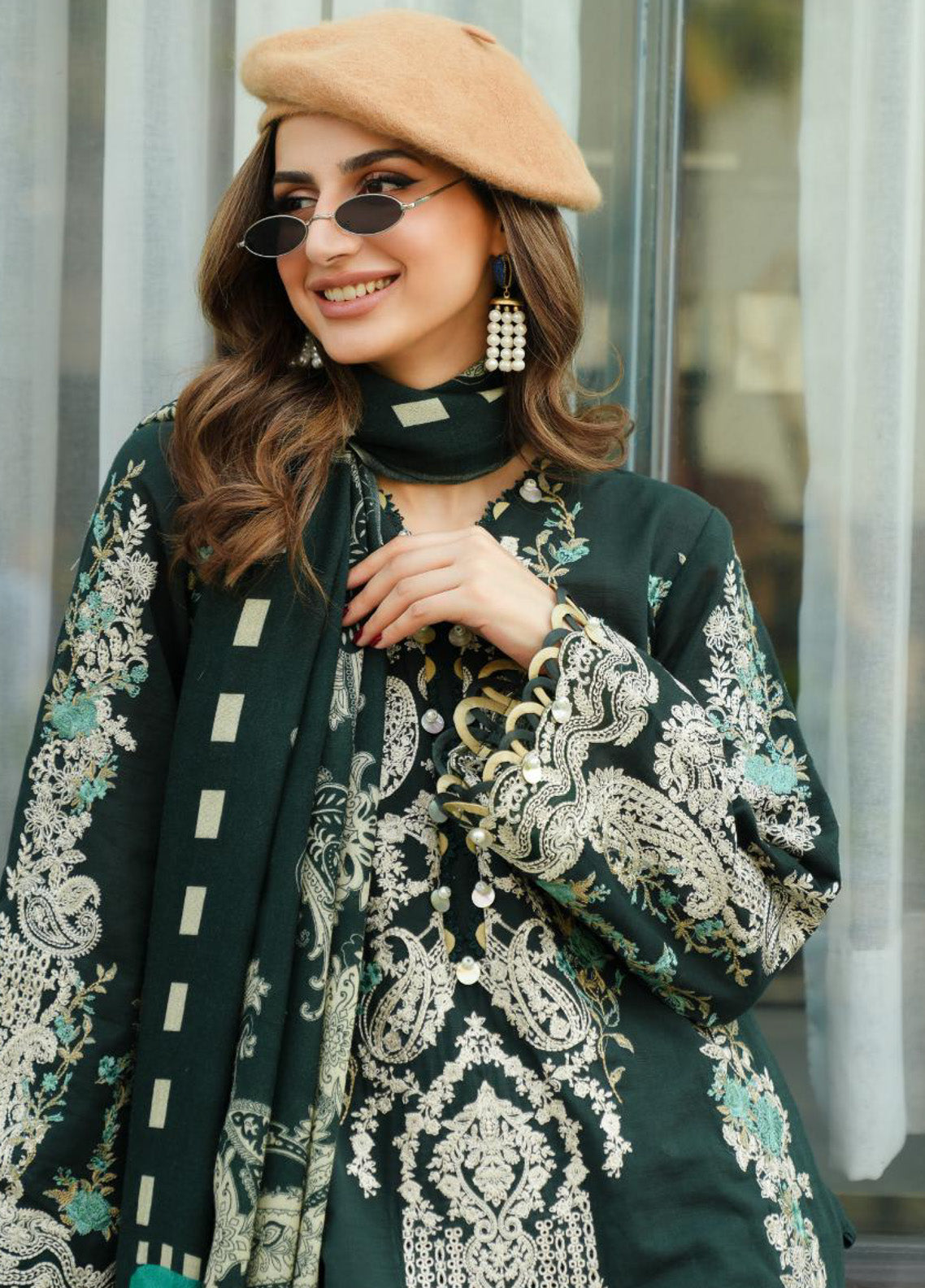 Elaf Embroidered Khaddar 3 Piece Unstitched Suit EL24PW 2A SWEET HARMONY Elaf Embroidered Khaddar 3 Piece Unstitched Suit EL24PW 2A SWEET HARMONY