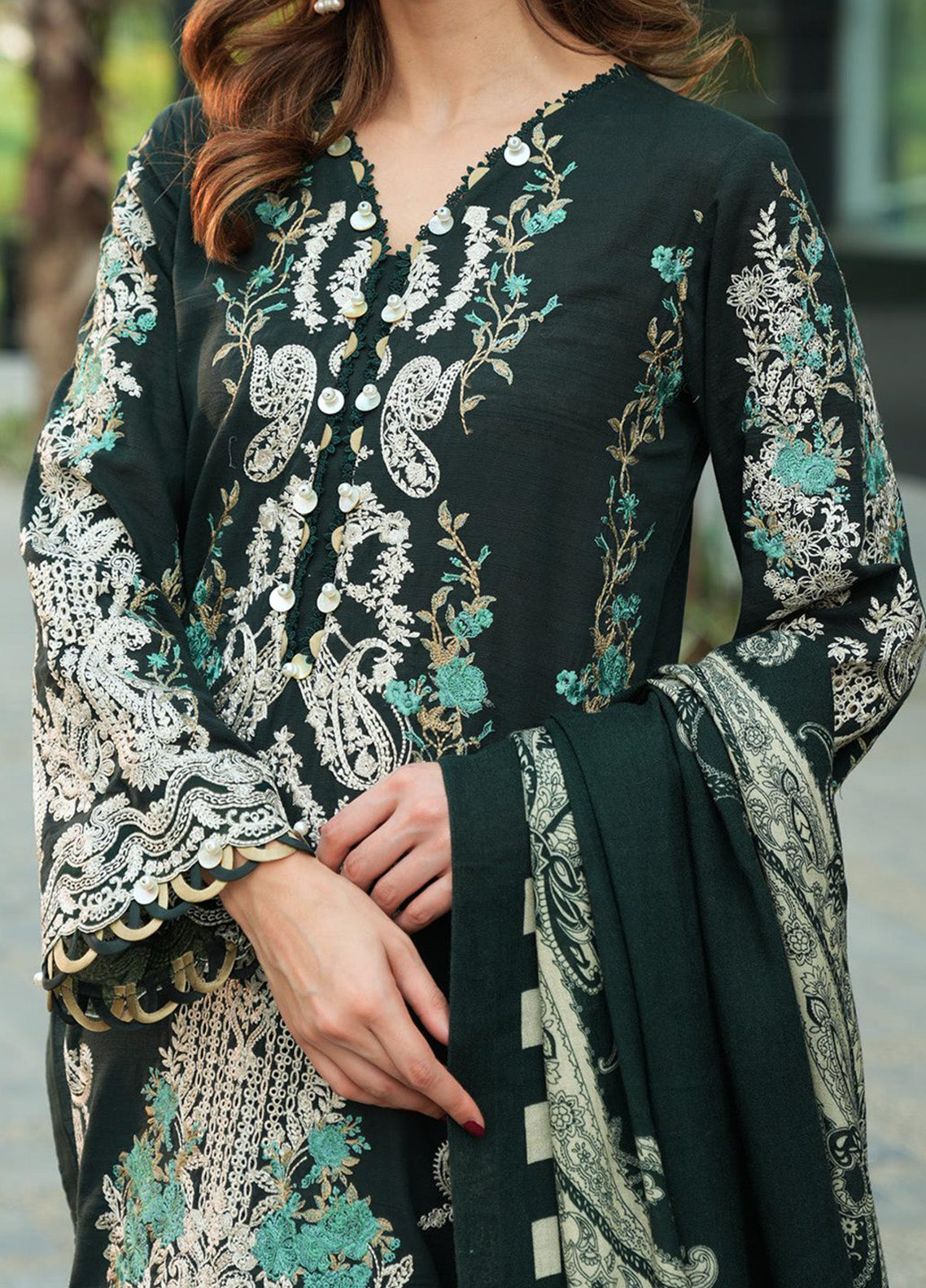 Elaf Embroidered Khaddar 3 Piece Unstitched Suit EL24PW 2A SWEET HARMONY Elaf Embroidered Khaddar 3 Piece Unstitched Suit EL24PW 2A SWEET HARMONY