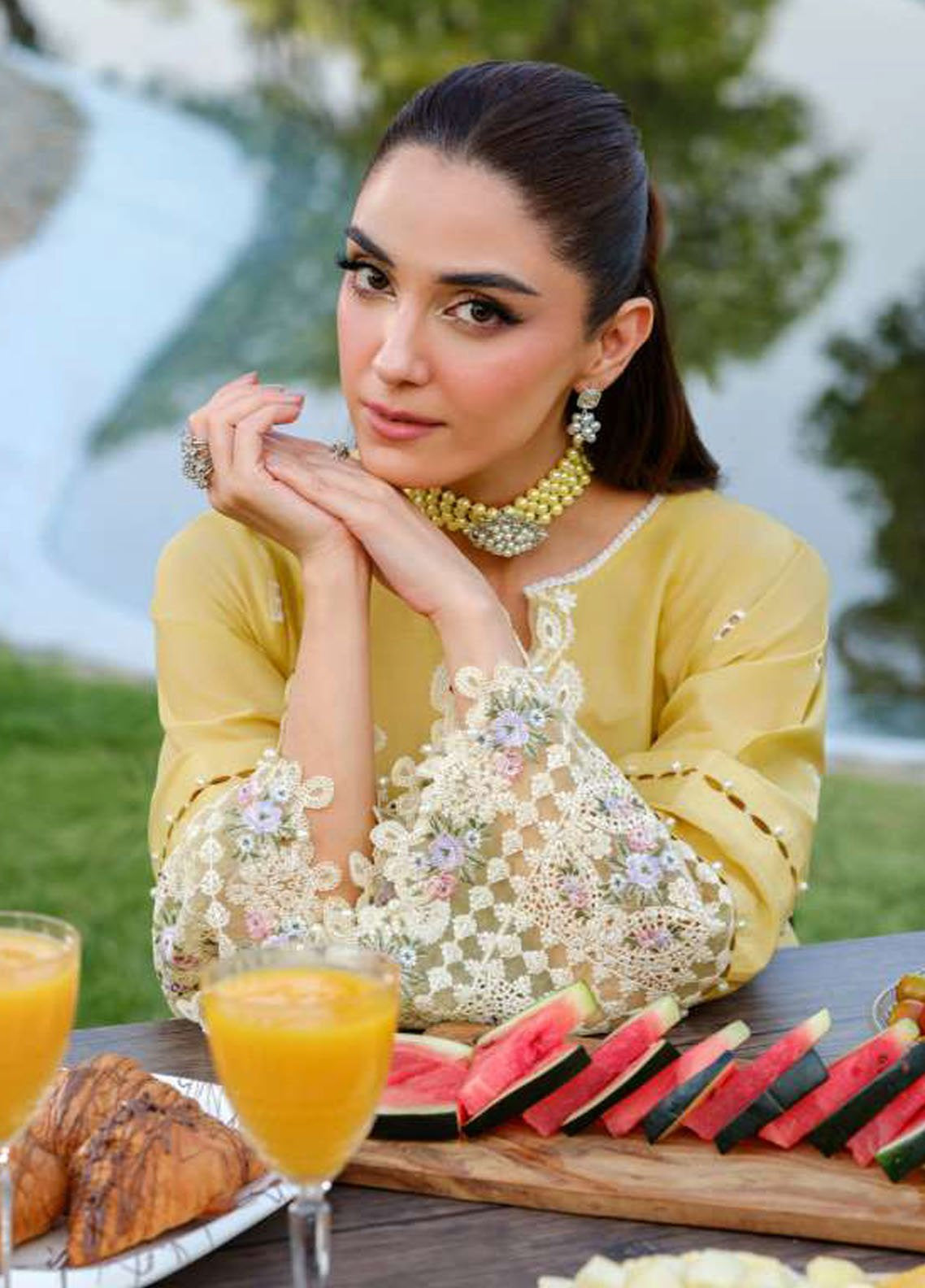 Elaf Embroidered Lawn 3 Piece Unstitched Suit EF25LV2 D-ELH-4A DANDELION Elaf Embroidered Lawn 3 Piece Unstitched Suit EF25LV2 D-ELH-4A DANDELION