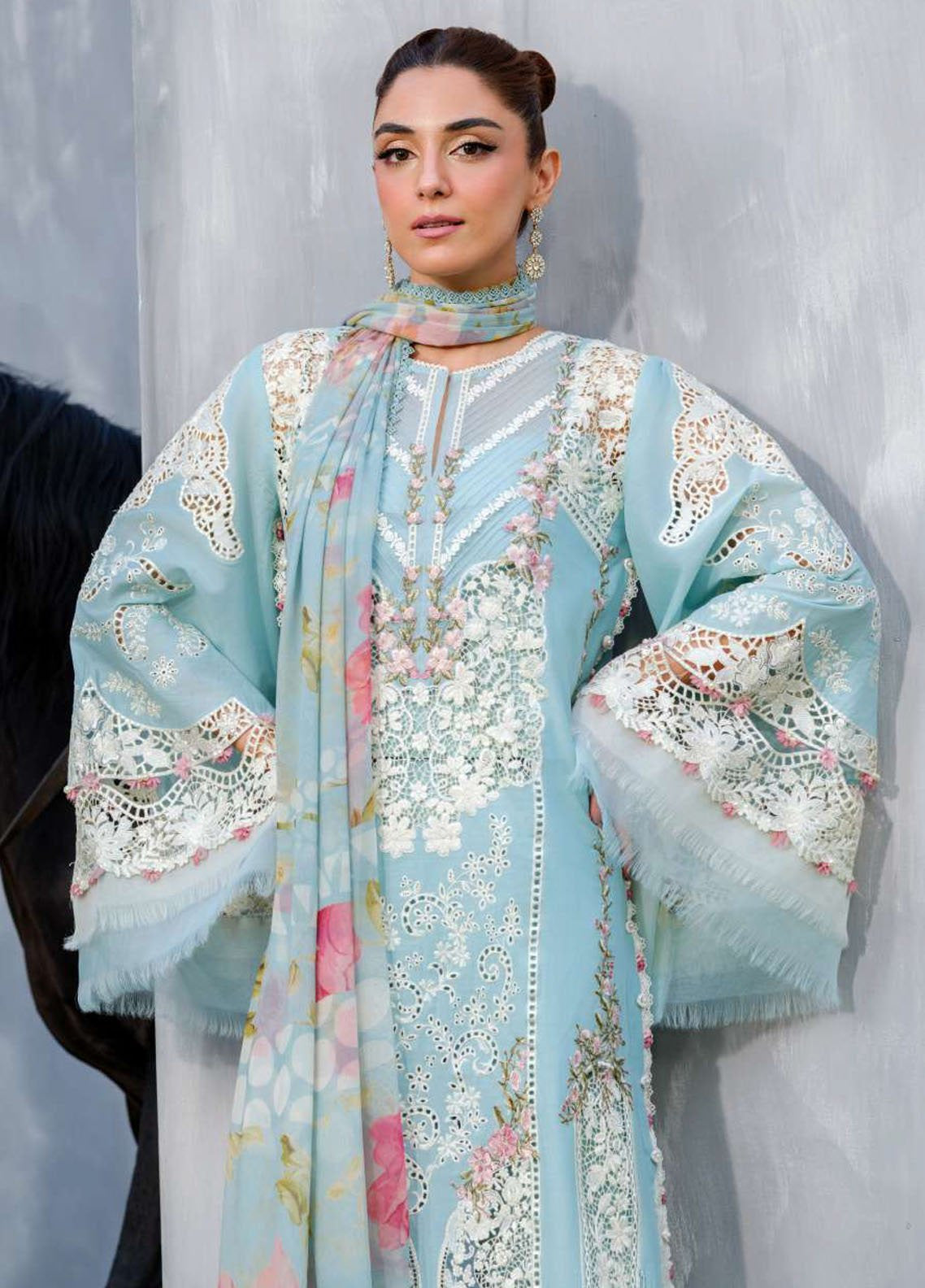 Elaf Embroidered Lawn 3 Piece Unstitched Suit EF25LV2 D-ELH-5B ELYA Elaf Embroidered Lawn 3 Piece Unstitched Suit EF25LV2 D-ELH-5B ELYA