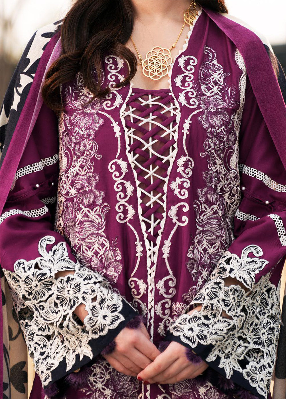 Elaf Embroidered Linen 3 Piece Unstitched Suit EL24PW 1A INFINITE LOVE Elaf Embroidered Linen 3 Piece Unstitched Suit EL24PW 1A INFINITE LOVE